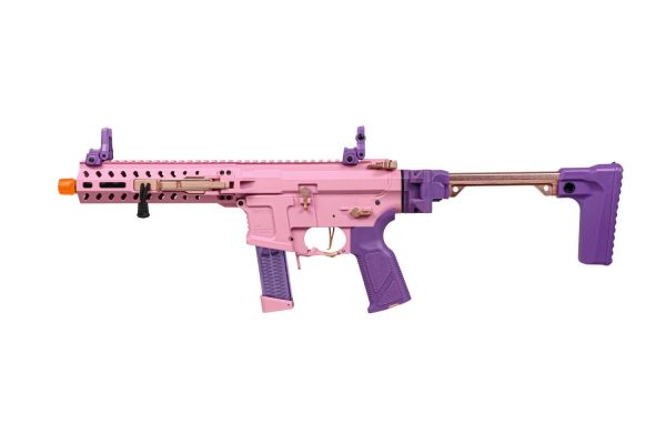 G&G FAR 9 Rapid Folding PCC Airsoft AEG Rifle (Color: Pink)